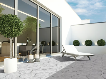 ESAGONO QUARZITE BIANCA - Porcelain stoneware garden paths by PIETRA SINTERIZZATA - view 3